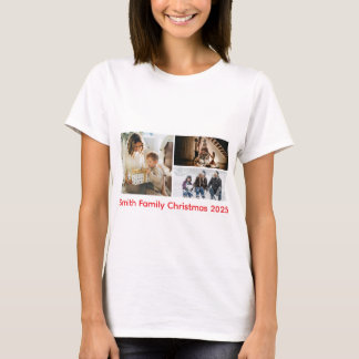 Personalised Photo Collage Family Christmas T-Shirt