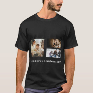 Personalised Photo Collage Family Christmas T-Shirt
