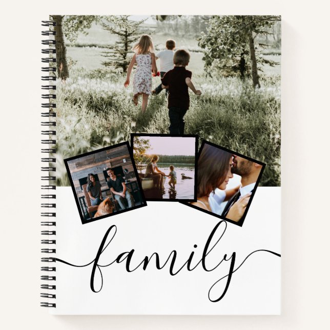 Personalised Photo Collage Family Notebook (Front)