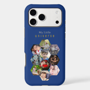 Personalised photo collage family picture blue
