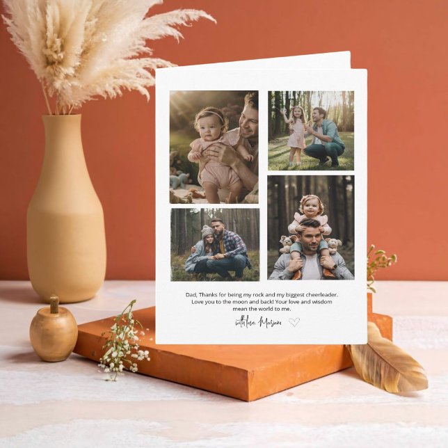 Personalised photo collage Father's Day Card (Creator Uploaded)
