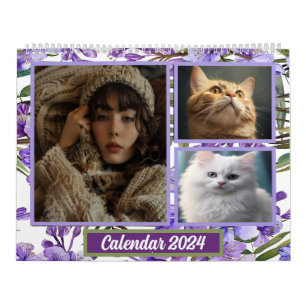 Personalised Photo Collage For Pet and Cat lovers  Calendar