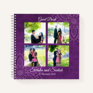 Personalised photo collage guests book Indian