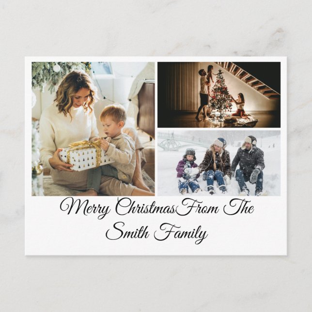 Personalised Photo Collage Holiday Postcard (Front)
