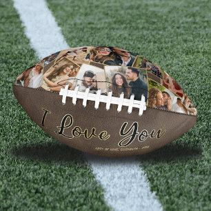 Personalised Photo Collage I Love You Football