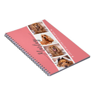 Personalised Photo Collage Life's better with Dog Notebook