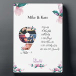 Personalised Photo collage Love Couple anniversary Plaque<br><div class="desc">Welcome to Roar Graphics Zazzle Store. This romantic, sweet, and unique Couple gift is the perfect gift for yourselves or a couple that is close to you. It features a personalizable photograph picture of the couple with Chic and modern typography that displays the important dates in their relationship. For any...</div>