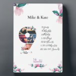 Personalised Photo collage Love Couple anniversary Plaque<br><div class="desc">Welcome to Roar Graphics Zazzle Store. This romantic, sweet, and unique Couple gift is the perfect gift for yourselves or a couple that is close to you. It features a personalizable photograph picture of the couple with Chic and modern typography that displays the important dates in their relationship. For any...</div>