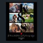 Personalised Photo Collage LOVE Gift Custom Text Poster<br><div class="desc">Personalised Photo Collage LOVE Gift Custom Text</div>