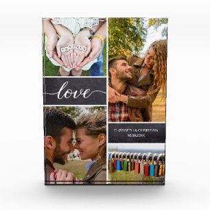 Personalised Photo collage Love Script Anniversary