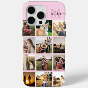 Personalised Photo Collage Monogram iPhone 15 Pro Max Case
