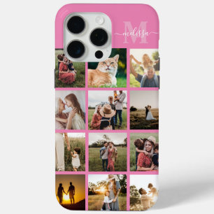 Personalised Photo Collage Monogram iPhone 15 Pro Max Case