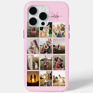 Personalised Photo Collage Monogram iPhone 15 Pro Max Case