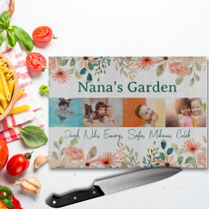 Personalised Photo Collage Nana Grandma's Garden  Cutting Board