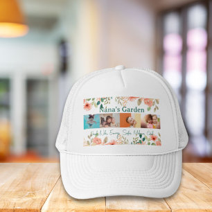 Personalised Photo Collage Nana Grandma's Garden  Trucker Hat