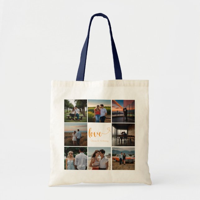 Personalised Photo Collage Tote Bag  (Front)