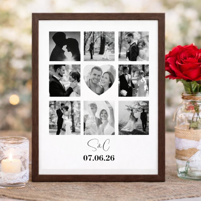 Personalised Photo Collage Unique gift for him/her Poster (Personalised Photo Collage Personalized Gift Poster)