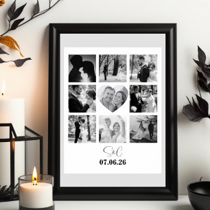 Personalised Photo Collage Unique gift for him/her Poster