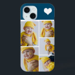 Personalised Photo Collage With Heart iPhone 15 Case<br><div class="desc">Make a Personalised Photo keepsake phone case with love heart detail from Ricaso - add your own photographs - photo collage keepsake gifts

available for many styles - choose your option in the drop down menu</div>