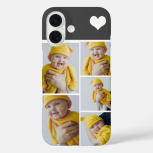 Personalised Photo Collage With Heart iPhone 16 Case