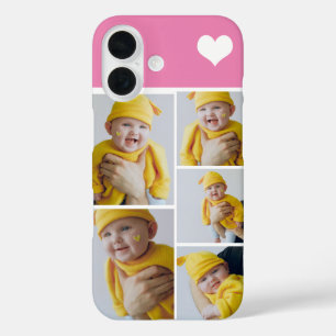 Personalised Photo Collage With Heart iPhone 16 Case