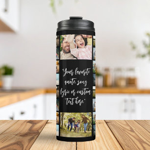 Personalised Photo Collage With Quote Thermal Tumbler