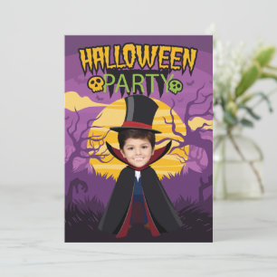 Personalised Photo Costume Party Halloween Kids  Invitation