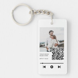Personalised Photo Couple Love Song Key Ring