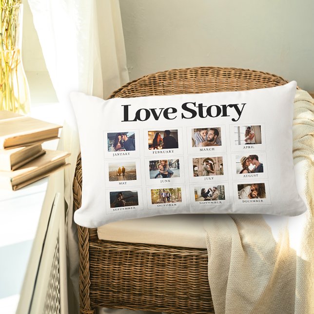Personalised Photo Couples Valentines Anniversary  Lumbar Cushion (Creator Uploaded)