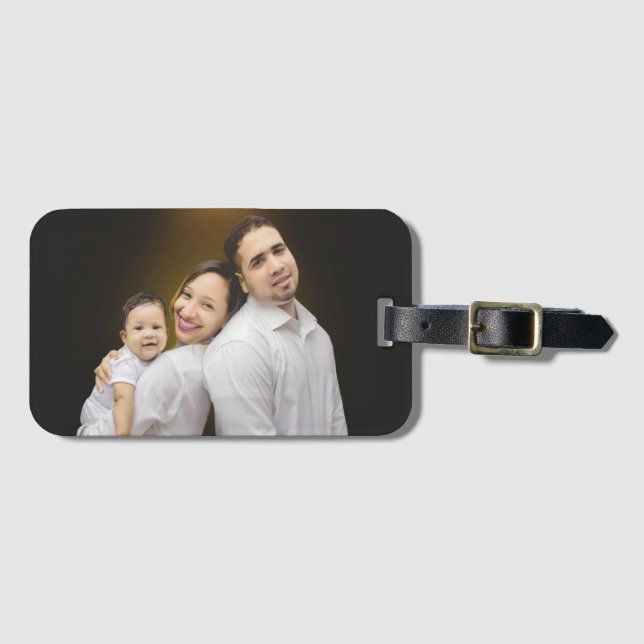 Personalised Photo Custom Add Your Image Luggage Tag (Front Horizontal)