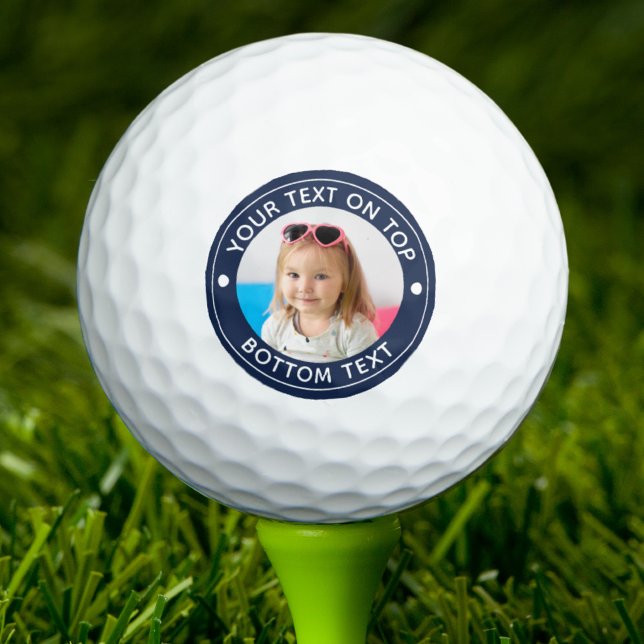 Personalised Photo Custom Colour and Text Golf Bal Balls (Creator Uploaded)