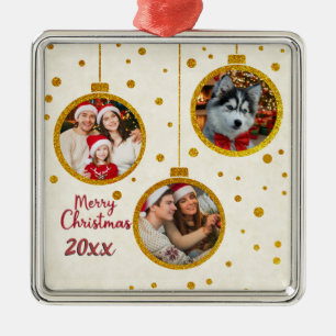 Personalised Photo - Custom Family Holiday Decor Metal Tree Decoration