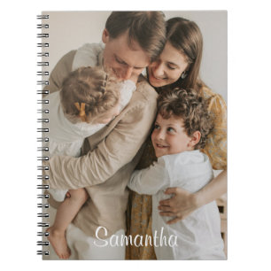 personalised photo custom name notebook