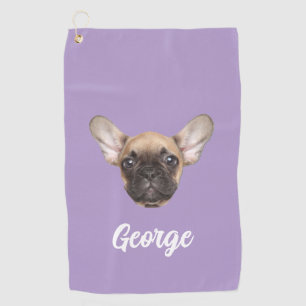 Personalised Photo Custom Pet Dog Cat Face Golfer Golf Towel