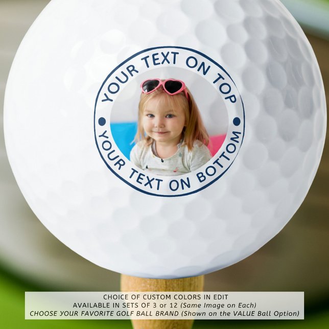 Personalised Photo Custom Text Golf Balls (Creator Uploaded)