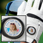Personalised Photo Custom Text Golf Glove<br><div class="desc">Create a unique, personalised golf glove with your photo and custom text in your choice of colours (shown in blue) for the golf enthusiast you know. ASSISTANCE: For help with design modification or personalisation, colour change, resizing, transferring the design to another product or if you would like coordinating items, contact...</div>