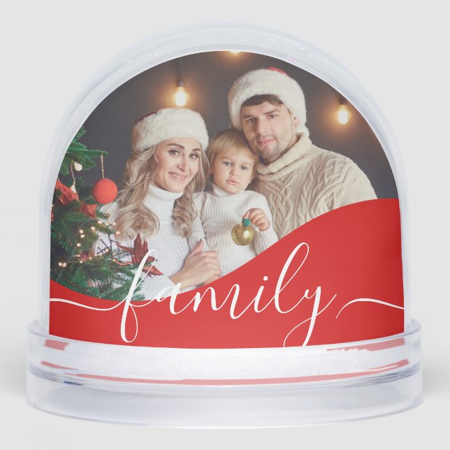 Personalised photo &custom text snowglobe (Front)