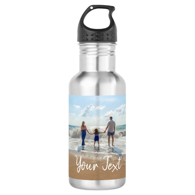 Personalised Photo & Custom Text Template   532 Ml Water Bottle (Front)