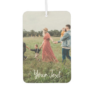 Personalised Photo & Custom Text Template Car Air Freshener