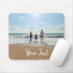 Personalised Photo & Custom Text Template  Mouse Pad