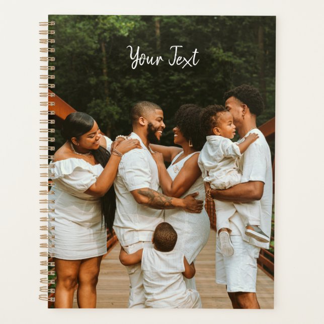 Personalised Photo & Custom Text Template Planner (Front)