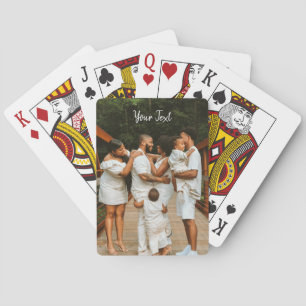 Personalised Photo & Custom Text Template Playing Cards