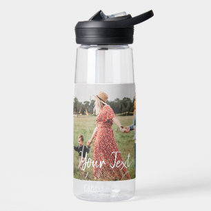 Personalised Photo & Custom Text Template  Water Bottle