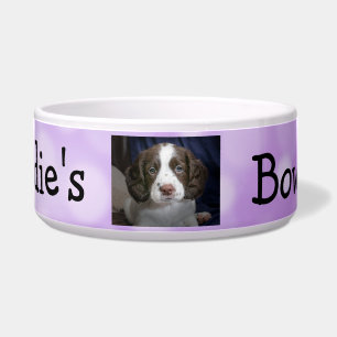 Personalised Photo Dog Bowl  Purple