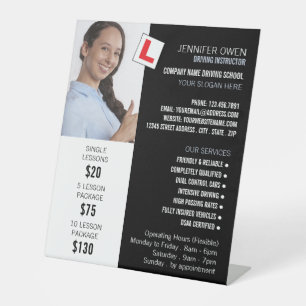 Personalised Photo, Driving School, Instructor Pedestal Sign