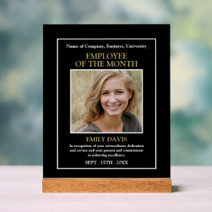 Personalised Photo - Employee Award Acrylic Sign