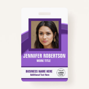 Personalised Photo Employee Badge ID Badge