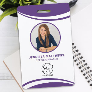 Personalised Photo Employee Logo Name ID Badge
