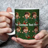 Personalised Photo Face Funny Christmas Elf Kid