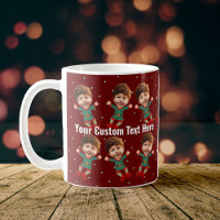 Personalised Photo Face Funny Christmas Elf Kid
